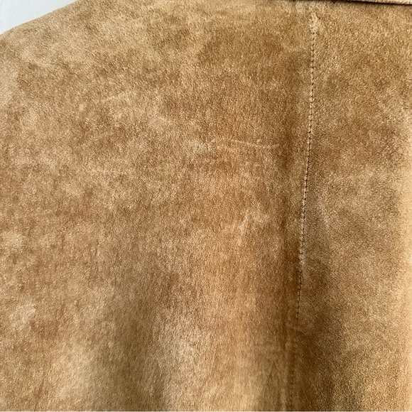 Atelier by B. Thomas Women's Size 3X Tan Suede Button Down Jacket - Picture 12 of 16